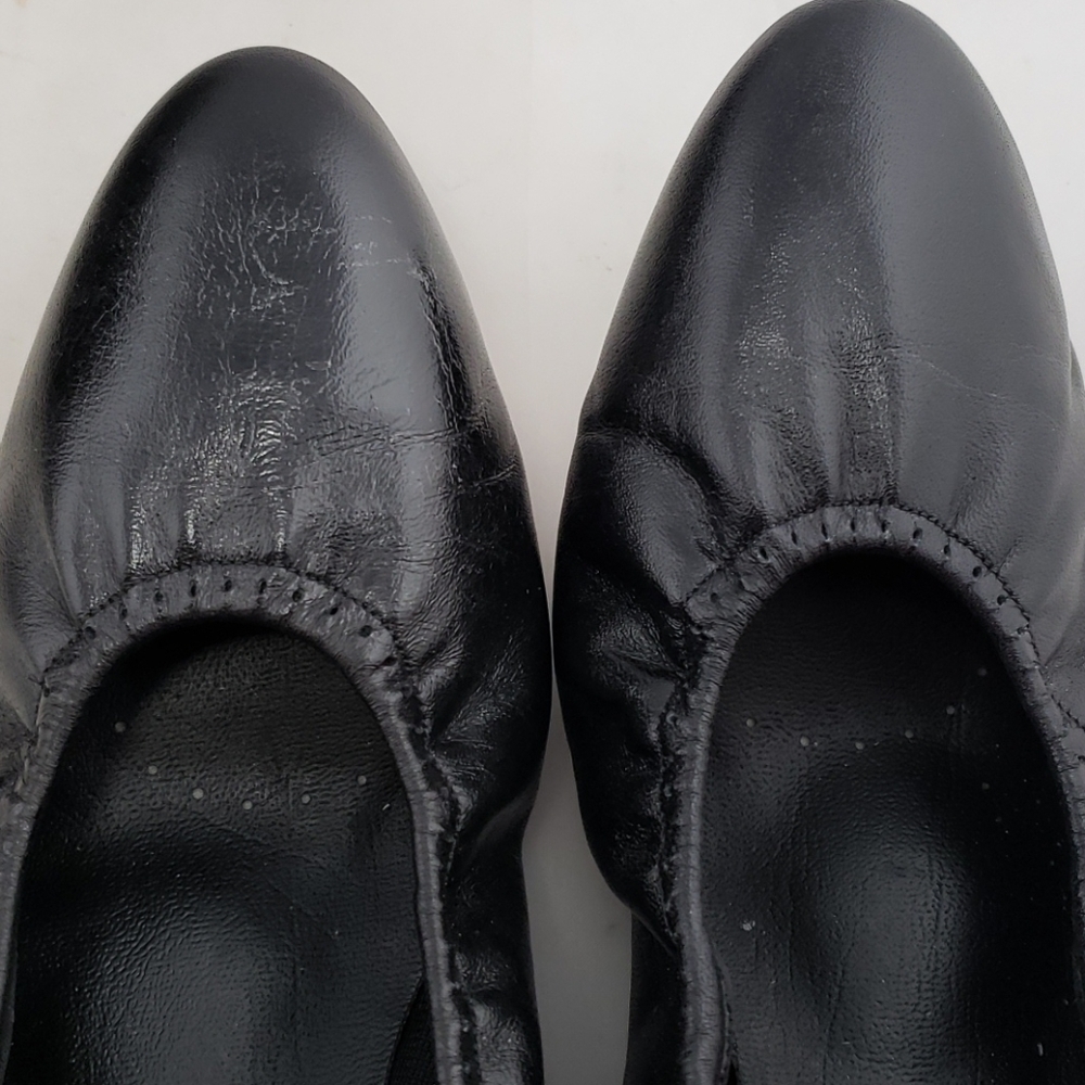 Selby Cloud Black Leather Flats Balletcore 8AA NIB Deadstock - Picture 8 of 16